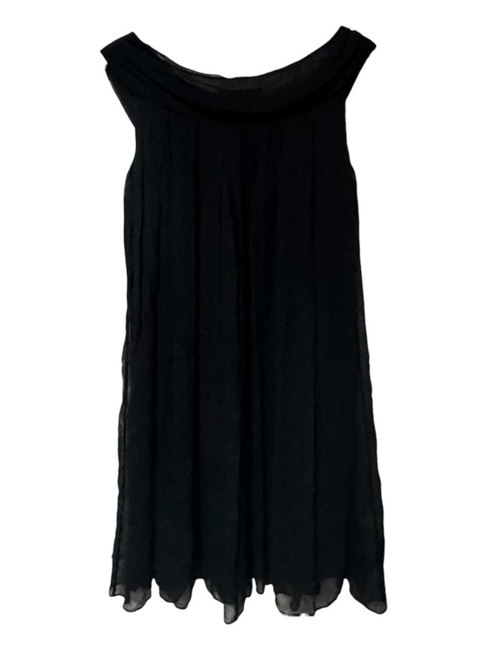 088 DIANE VON FURSTENBERG Women's Spinoza Sleeveless Silk Dress - Black, Sz 4 - Picture 4 of 10